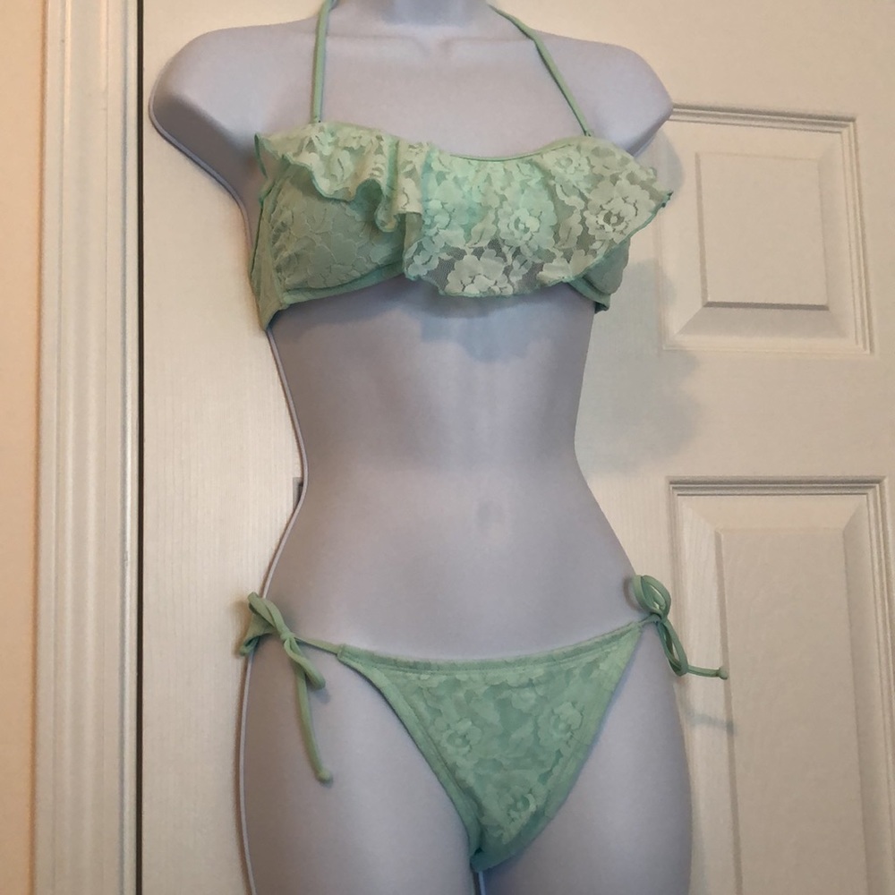 Hollister Lace Mint Bikini (EUC)